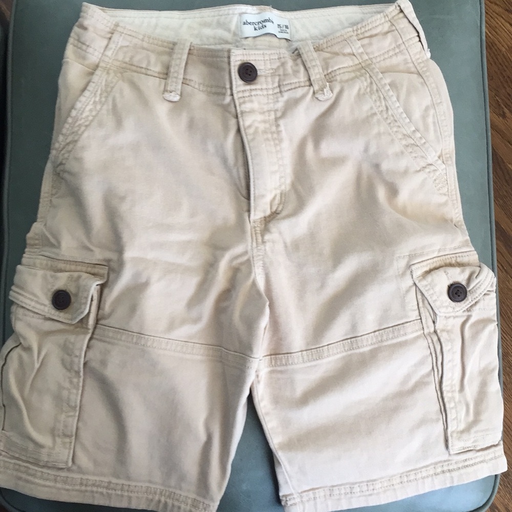 Boys khaki cargo pants: Abercrombie kids